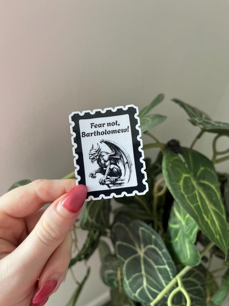 Pegatina de Bartholomew de Una Ventana Oscura / Pegatina Romántica Literaria / Regalo para Lectores de Fantasía imagen 1