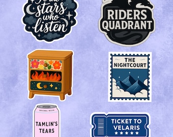 Romantasy Bookish Sticker Pack, ACOTAR, Fourth Wing (Glossy, Matte, Rainbow)
