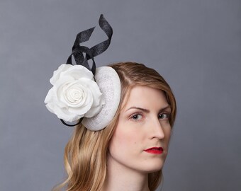 Black and White Bridal Hat