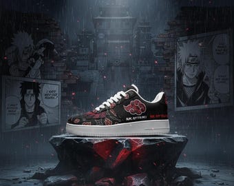 Zapatillas ninja rebeldes de Nube Roja - Regalo de anime personalizado - Zapatos shinobi grabados con láser
