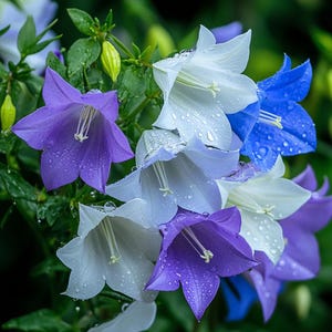 Mixed Color Bellflower Seeds for Garden – Easy-to-Grow Cottage Flowers, Vibrant Bloom Colors, Perennial Beauty