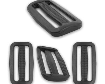 4Pcs 2 Inch Plastic Tri Glide Slides – Strap Adjuster for Bags, Collars
