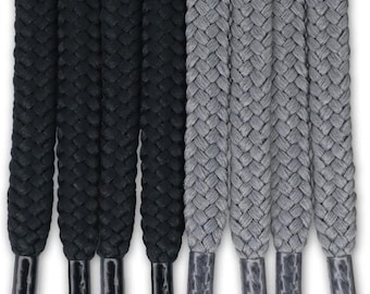 Braided Polyester Drawstring Replacement Cords – 54 Inch, 6mm Thick, Metal Aglets (4-Pack)