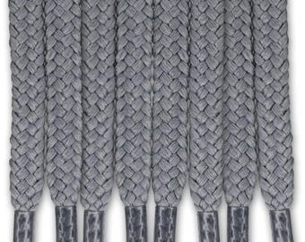 Grey Braided Polyester Drawstring Replacement Cords – 54 Inch Metal Aglets (4-Pack)
