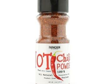 Thai Bird's Eye Chili Powder, All Natural, Preservative Free, 2 oz (43g)