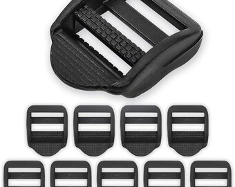 1 Inch Plastic Ladder Lock Buckles, Heavy-Duty POM Tri-Glides - Backpacks, Collars, Belts 10 pcs