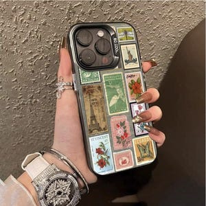 Vintage Collage Phone Case, Vintage Matches, A Design with Vintage Charm, iPhone 16 15 14 Pro Max