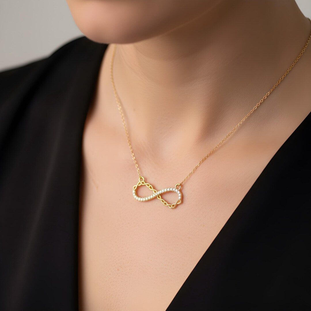 Infinity Knot Sterling Silver Necklace - Etsy