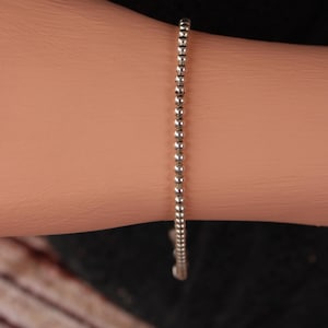 Minimalist Silber Perlen Armband, Minimalist Minimalist Stacking Kette