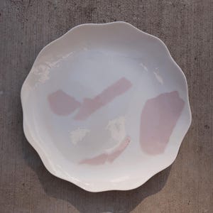 Handmade Porcelain Plate with Embedded Pigments