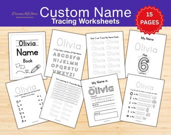 Hoja de trabajo personalizada para trazar nombres y practicar la escritura a mano