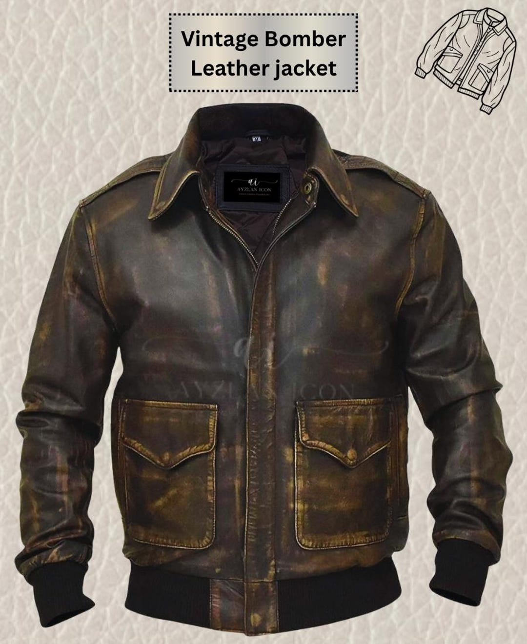 Martina Distressed Aviator Jacket main image 0