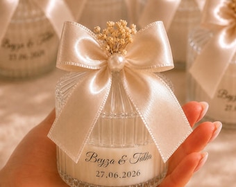 Custom Wedding Candle Favor,  Bridal Shower Favor, Baby Shower Gift, Personalized Party Favor