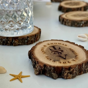 &quot;Hochzeitsgeschenk: &quot;&quot;Holzscheibe mit Gravur&quot;&quot;.&quot;