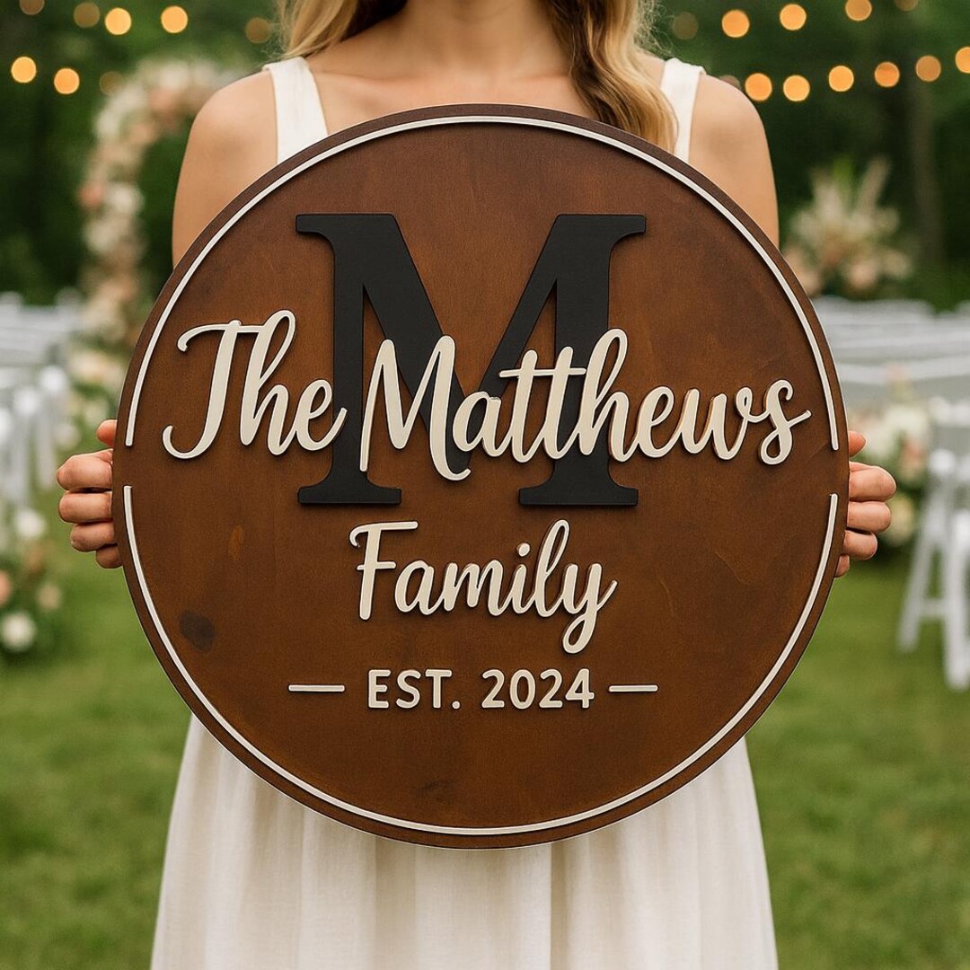 Personalized Family Name Wooden Sign Wedding Decor - Etsy