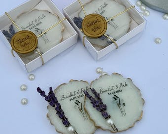 Personalized Lavender UV Print Epoxy Magnet Wedding Guest Gift