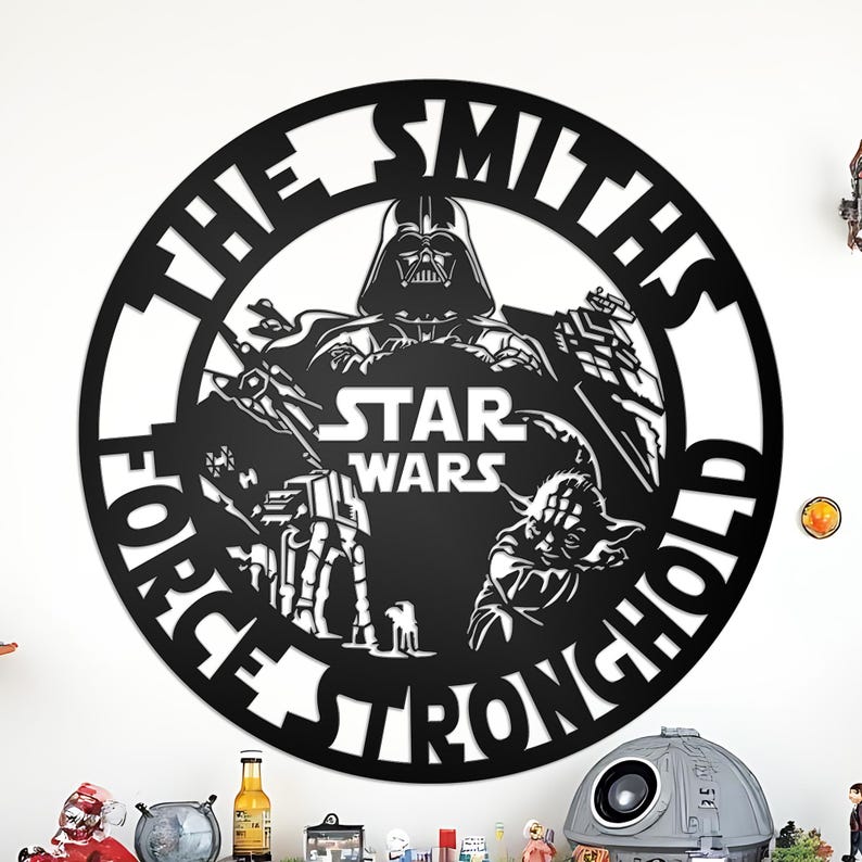 Custom Family Force Stronghold Sign, Personalized Mandalorian Decor ...