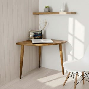 Eckschreibtisch Eiche Massiv – Direkt ab Werk, Home Office | Ref. SMR0045