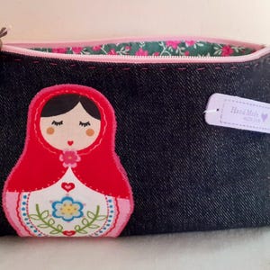 trousse, pochette patchwork, upcycling