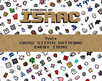 Más de 700 patrones / The Binding of Isaac / Punto de cruz / Descargas digitales