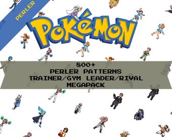 ¡Más de 800 patrones / Megapaquete de Entrenador Pokémon! / Perler / Descargas digitales