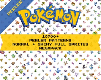 Más de 10 700 patrones / Megapack de Pokémon Normal y Shiny / Perler / Descargas digitales