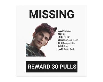 Valko fehlt Poster Magnet quadratisch | MÄDCHEN | Liebe und Weltraum
