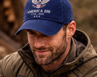 Gorra America 250 1776 2026, gorra patriótica de EE. UU., gorra de béisbol vintage bordada, gorra de papá con nombre personalizado, regalo para hombres.