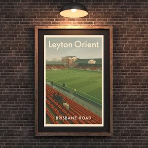 Leyton Orient FC | Brisbane Road Stadium | Vintage fotbollsarenaaffisch