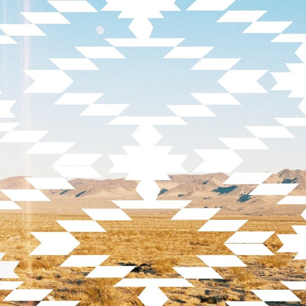 Ikat Desert Poster