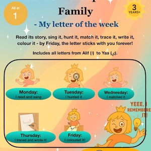 Arabic Alphabet Mega Pack – Full Curriculum PDF with Stories, Flashcards, Chart, Tracing, Songs, Letter Hunt & More!