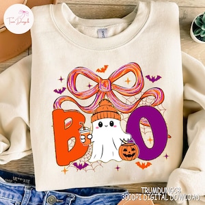 Boo Spooky Coquette Halloween Png, Spooky Coquette PNG, Ghost PNG, Halloween Png, Fall Png, Preppy Png, Trendy Png, Halloween Bow Png