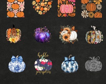 12+PNG Preppy Floral Pumpkin png, Floral Patchwork png, Fall Pumpkin png, Autumn png, Fall Girly png, Fall Sublimation, Tis the season