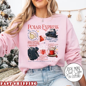 Polar Express Shirt, Christmas Gift, Christmas Crewneck Sweater, Merry Christmas, Christmas Gift Ideas, Trendy Shirt, Women&#39;s Shirt