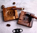 Personalized Wooden Cigar Ashtray \u2013 Custom Engraved Walnut cigarette tray,Retirement Gift For Grandfather,New Grandpa Gift Ideas