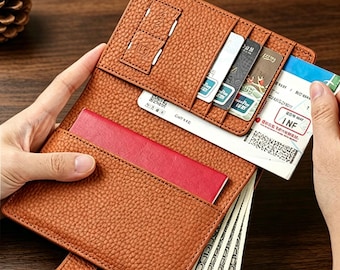 Personalized Leather Passport Holder , RFID Travel Wallet, Custom Engraved Passport Cover,Couples Gift,Travel Accessories