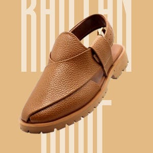 Handmade Brown Leather Peshawari Chappals: Traditional Pakistani Sandals