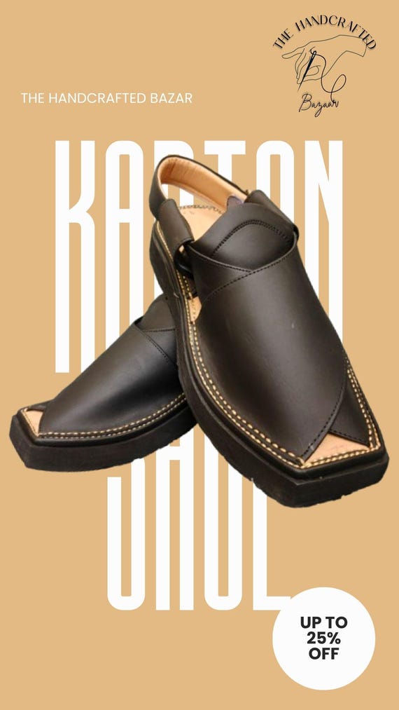 Handmade Leather Peshawari Chappal: Traditional Pakistani  display picture 1