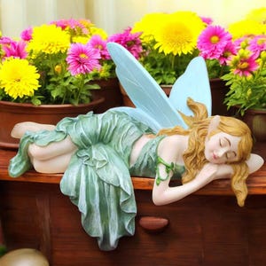 Fairy Angel Statue Sleeping Fairy Dream Garden Decor Outdoor Decor Garden Ornament Enchanted Garden Fairy Whimsical Garden Decor