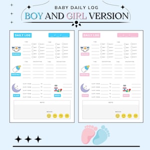 Baby Daily log Tracker Newborn Diary, Baby Organizer, Babysitter Log, Baby Care Daily Log, Infant Daily Log, Baby Routine Tracker Printable
