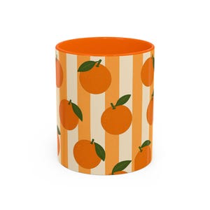 Orange Mug, 11oz ,15oz Ceramic Cup, Kitchen Decor, Coffee Lover Gift, Drinkware, Gift for her, Gift for Mom