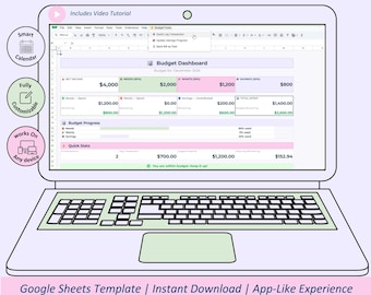 Budget-app en -spreadsheet 50/30/20 | Maandelijkse budgetplanner | Financiëntracker | Budgetsjabloon | Uitgaventracker | Besparingen | Digitale download