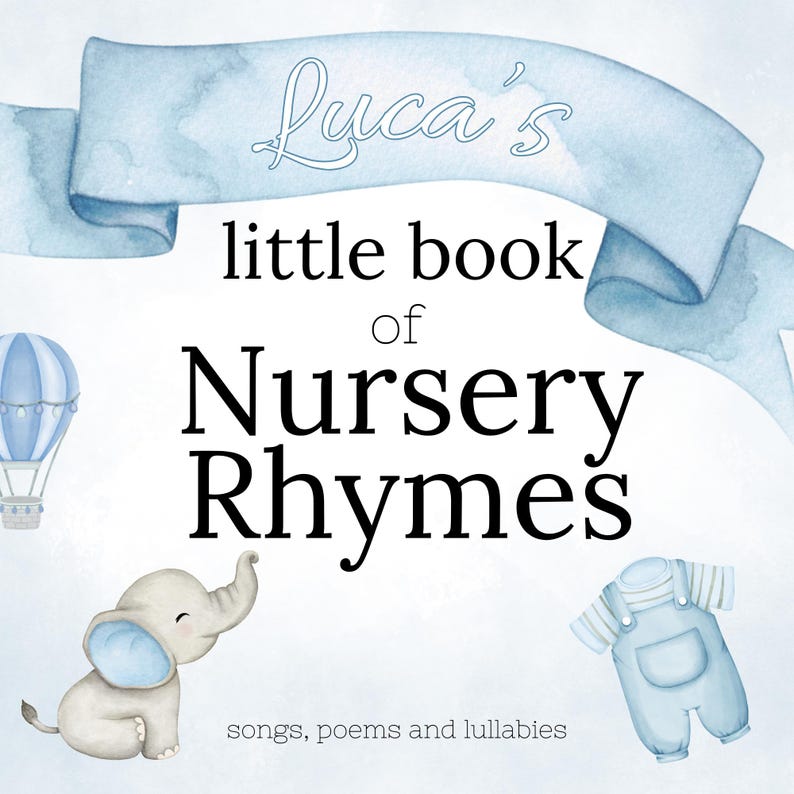 Personalized Nursery Rhymes Storybook, Custom Name Children’s Book Baby ...