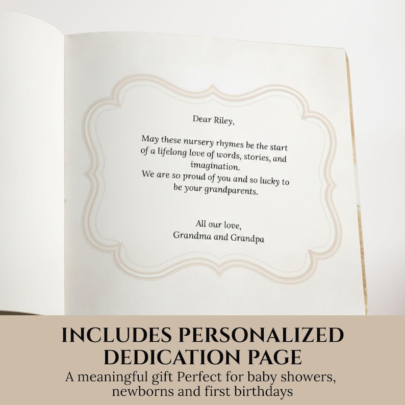 Personalized Nursery Rhymes Storybook, Custom Name Children’s Book Baby ...