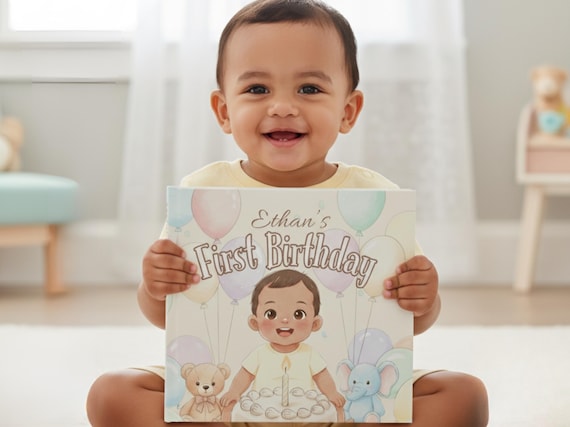 My First Birthday Personalized baby book gift for kids Custom Children's storybook