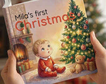 Personalized First Christmas Gift Storybook for Kids - My First Christmas Story Book for children, Christmas Holiday Gift
