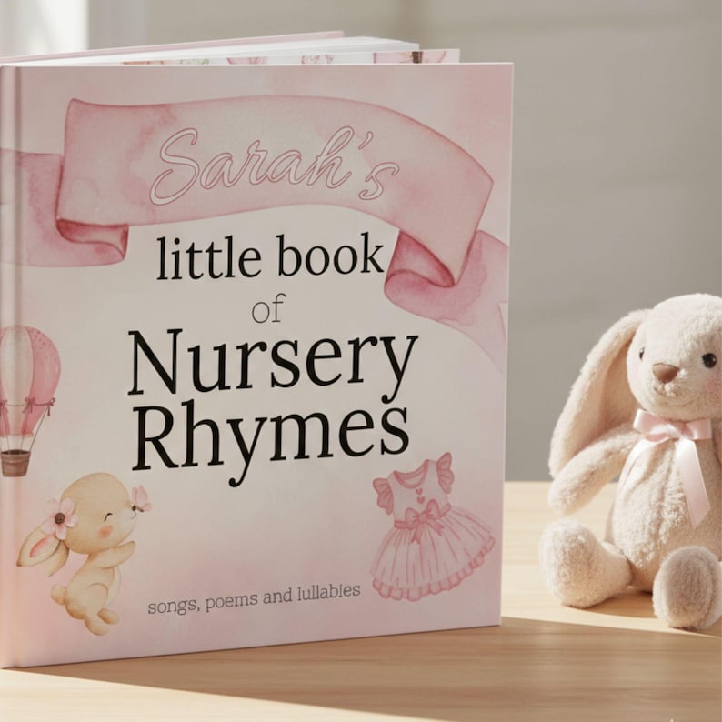 Personalized Nursery Rhymes Storybook, Custom Name Children’s Book Baby ...