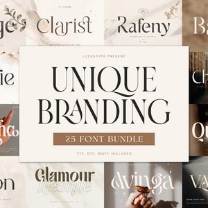 Elegant and Classy Fonts Bundle. Modern Fonts. Branding Fonts, Luxury Fonts, Cricut Fonts, Canva Fonts, Unique Logo Fonts, Serif Fonts