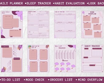 2026 ADHS Kalender Digital | Druckbarer ADHS Planer PDF | Tägliche Gewohnheit Schlaf-Tracker | Sofort Download