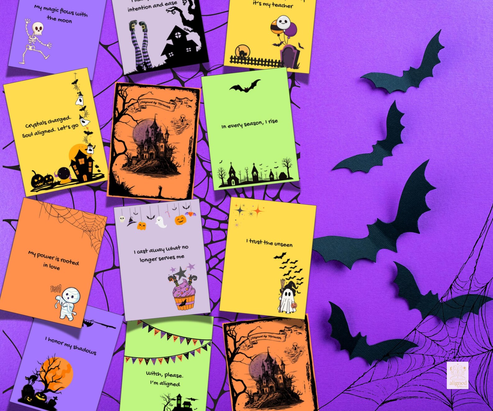 Witchy Affirmation Cards – Printable Halloween Self-love Deck | 20 ...